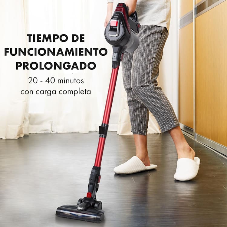 Cleanbutler 3G Turbo Aspiradora sin cables 0,7 litros HEPA13 Rojo/negro Rojo