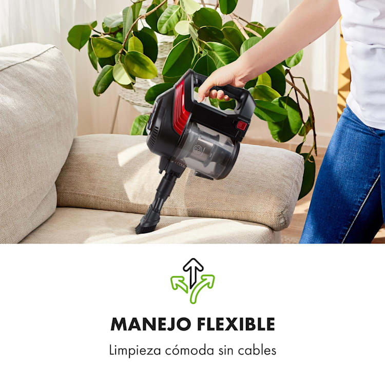 Cleanbutler 3G Turbo Aspiradora sin cables 0,7 litros HEPA13 Rojo/negro Rojo