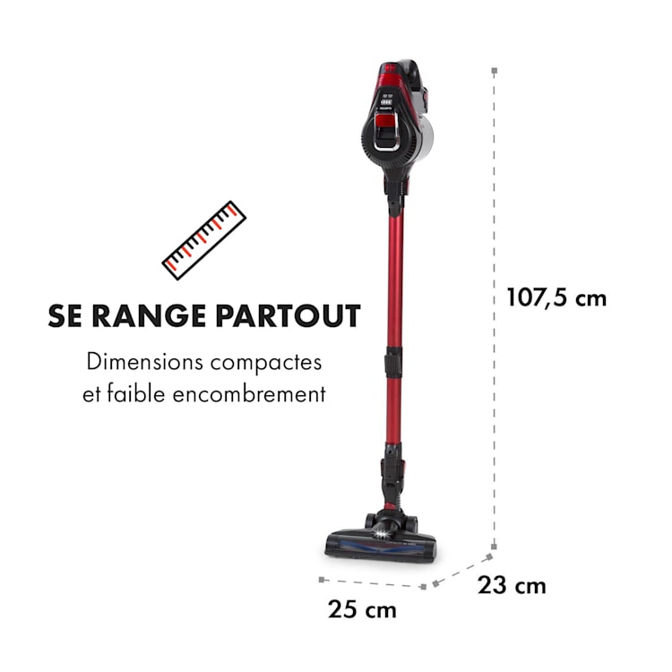 Cleanbutler 3G Turbo accustofzuiger 0,7L HEPA13 rood/zwart Rood