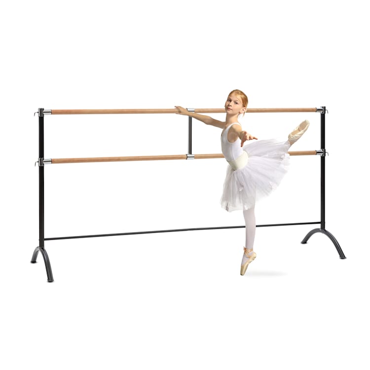 Barre Marie kaksirivinen balettitanko liikuteltava 220 x 113 cm, 2 x 38mm Ø 220 cm | Musta