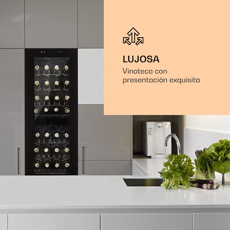 Shiraz 39 Duo Nevera para vinos 2 zonas 105 l 39 botellas 39 botellas | 2 zonas de refrigeración | Negro