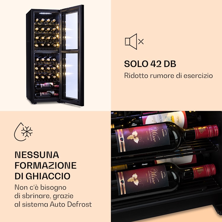 Shiraz 39 Duo Cantinetta vino 2 zone 105l 39 bottiglie 39 bottiglie | 2 zone di raffreddamento | Nero