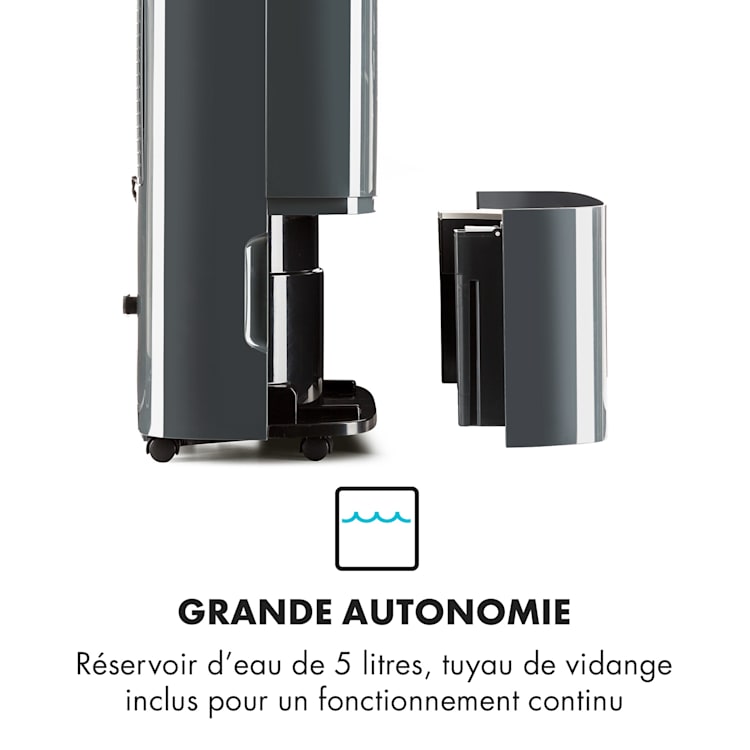 DryFy20 Déshumidificateur 420 W 20 l/j 230 m³/h 40-50 m² DrySelect 45 dB antharcite 20 l /24 h | Anthracite