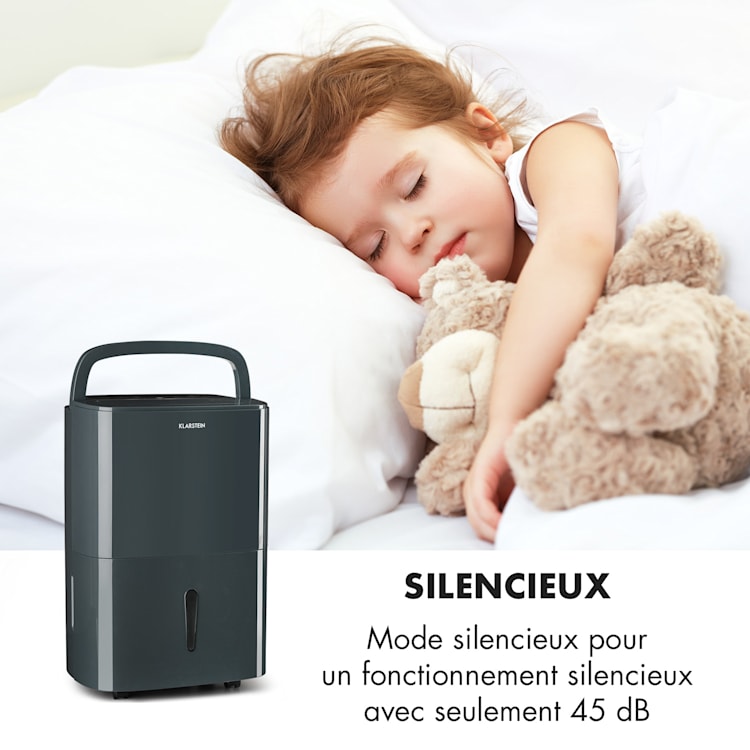 DryFy20 Déshumidificateur 420 W 20 l/j 230 m³/h 40-50 m² DrySelect 45 dB antharcite 20 l /24 h | Anthracite