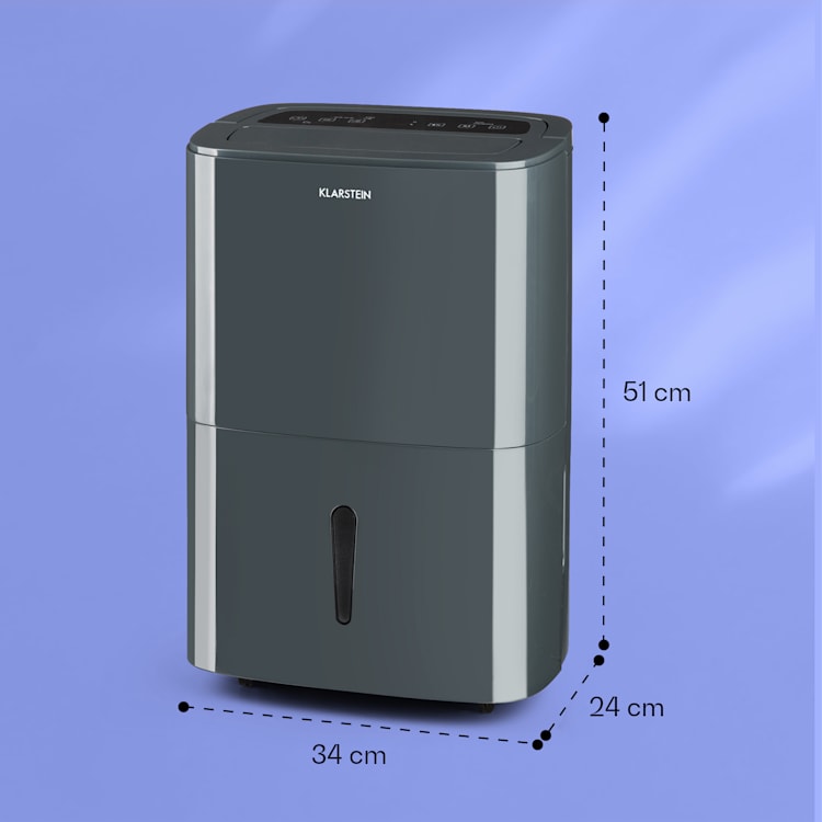 DryFy 20 Luftentfeuchter 420W 20l/d 230m³/h 40-50m² DrySelect 45dB 20l/24h | Anthrazit