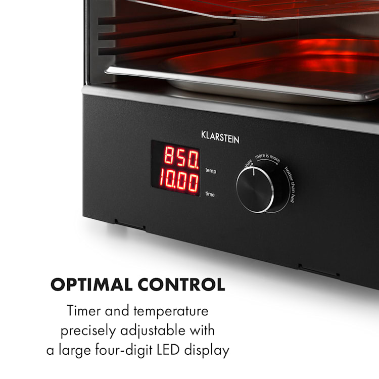 Steakreaktor Pro, magas hőmérsékletű beltéri grillsütő, német gyártmány Fekete