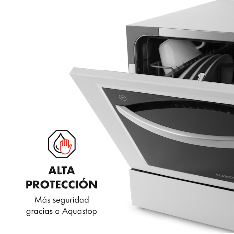 Amazonia 6 Luminance Lavavajillas con puerta de cristal y de colocación independiente 1380W Blanco