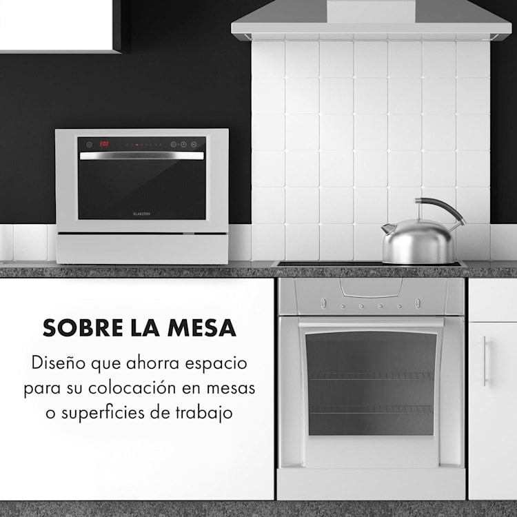 Amazonia 6 Luminance Lavavajillas con puerta de cristal y de colocación independiente 1380W Blanco