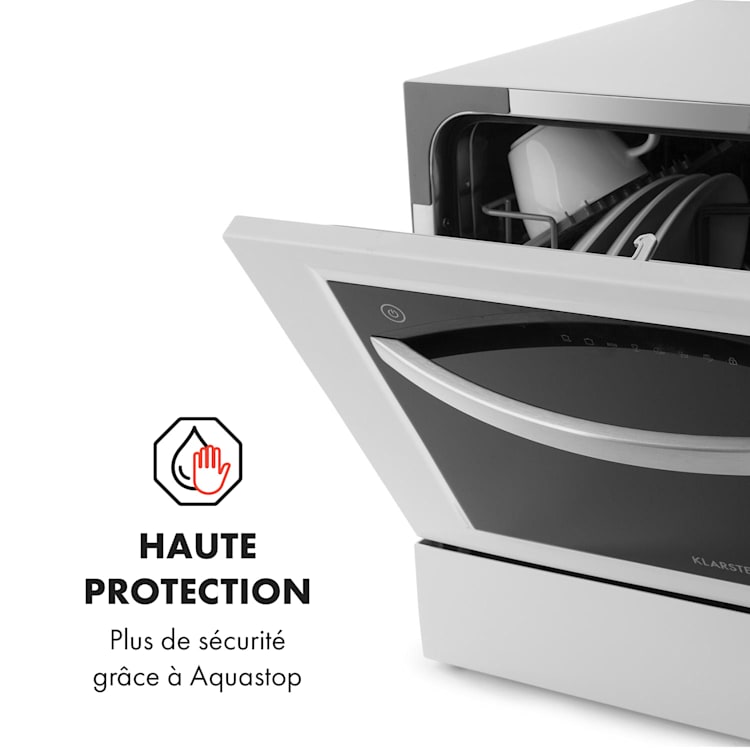 Amazonia 6 Luminance Lave-vaisselle avec façade en verre 1380W Blanc
