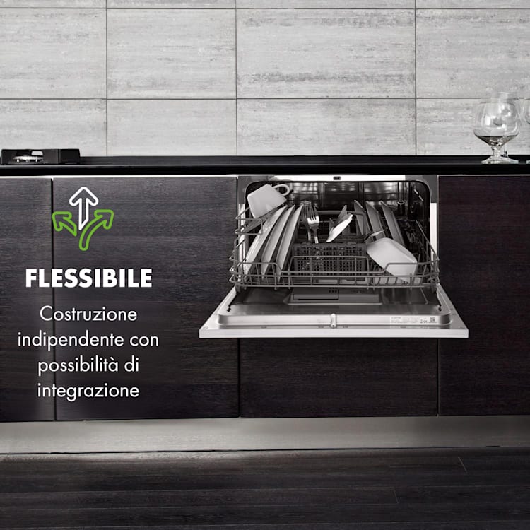 Amazonia 6 Luminance lavastoviglie vetro frontale freestanding 1380W Bianco
