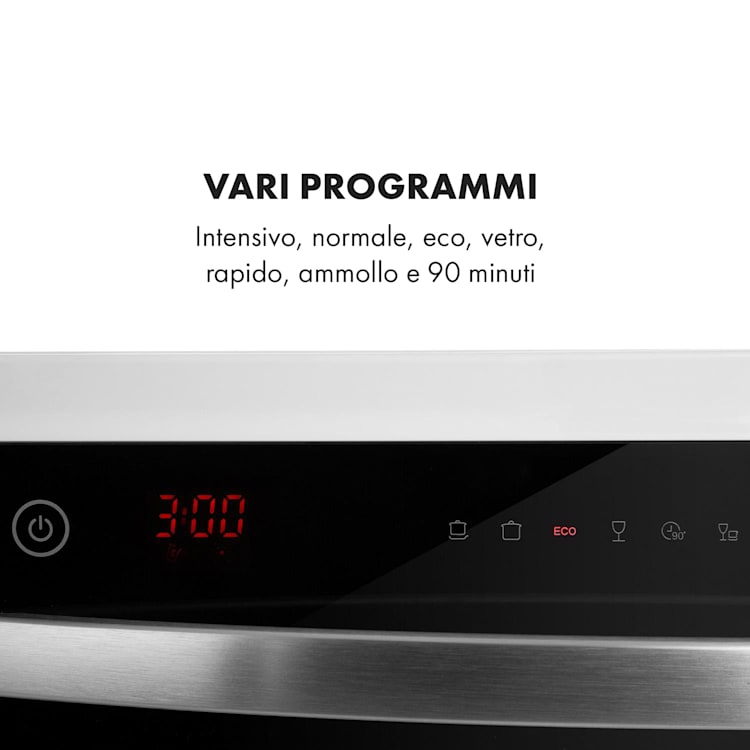 Amazonia 6 Luminance lavastoviglie vetro frontale freestanding 1380W Bianco