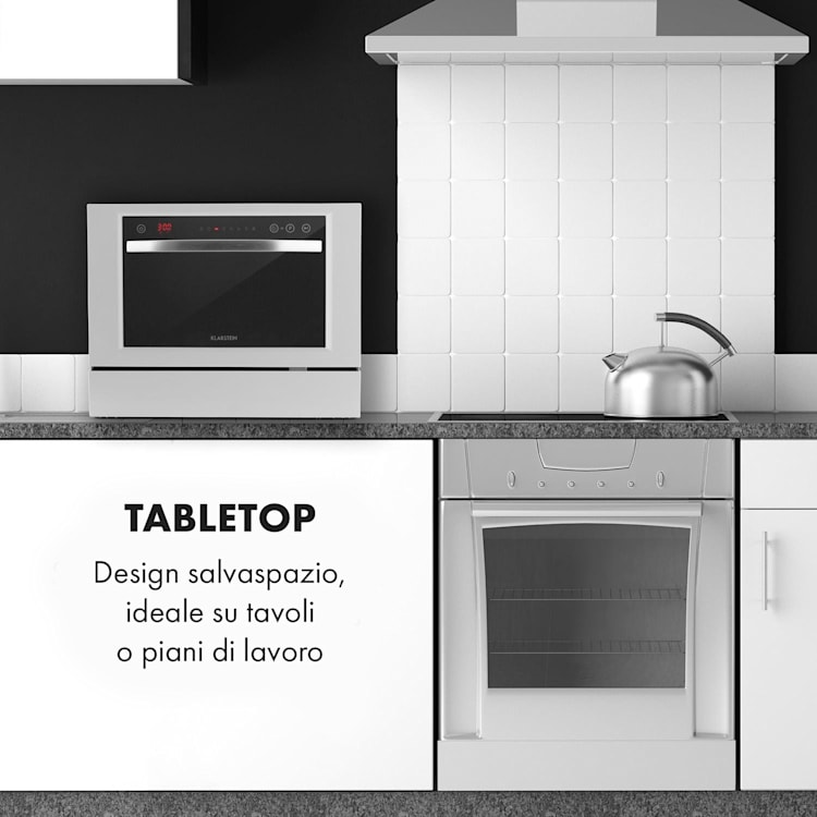 Amazonia 6 Luminance lavastoviglie vetro frontale freestanding 1380W Bianco