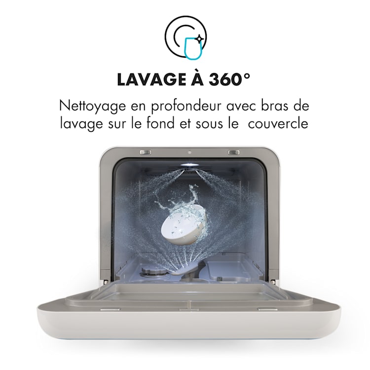 Amazonia mini lave-vaisselle 6 programmes écran LED Bleu