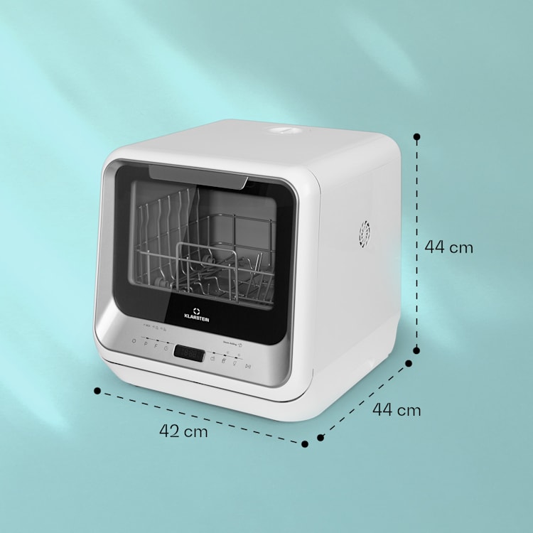 Amazonia Mini Geschirrspülmaschine 6 Programme LED-Display Silber