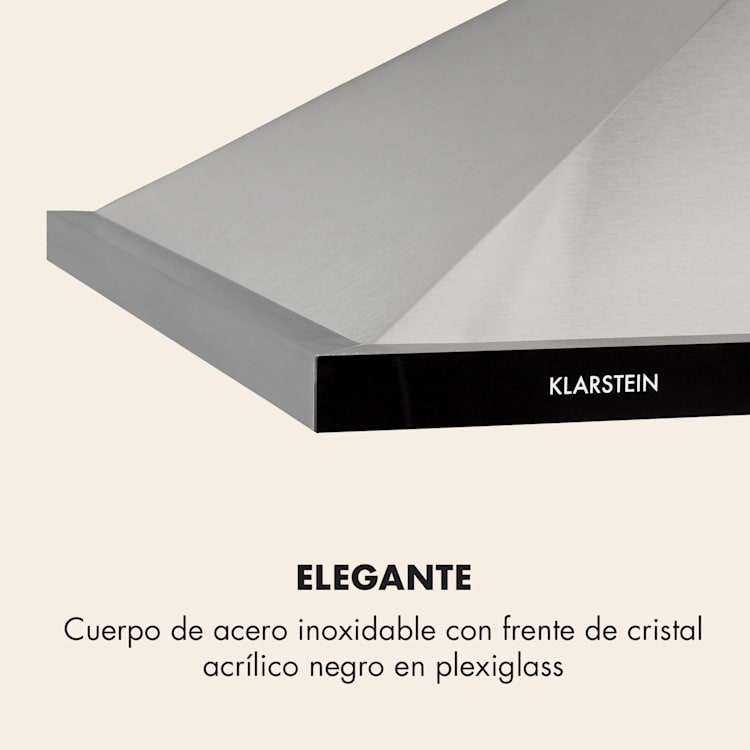 Galina 90 Campana extractora 90 cm 350 m³/h LED Acero inoxidable Metacrilato
