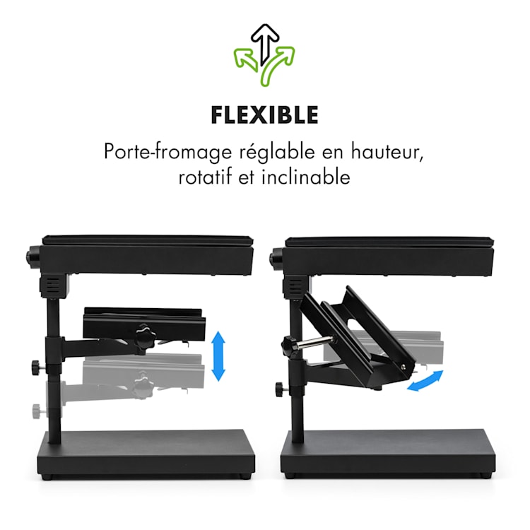 Appenzell Peak Appareil à raclette avec grill 1000W thermostat - noir