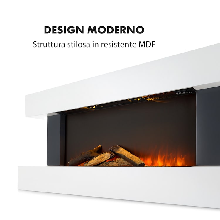 Studio Light & Fire 1 - Camino, 1000/2000 W, MDF, telecomando Fire 1
