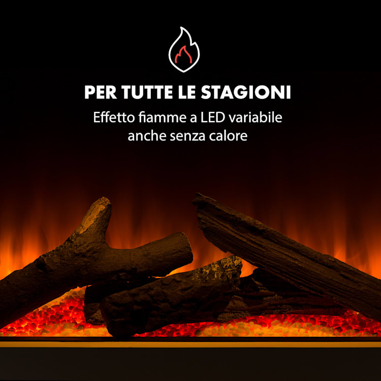 Studio Light & Fire 1 - Camino, 1000/2000 W, MDF, telecomando Fire 1