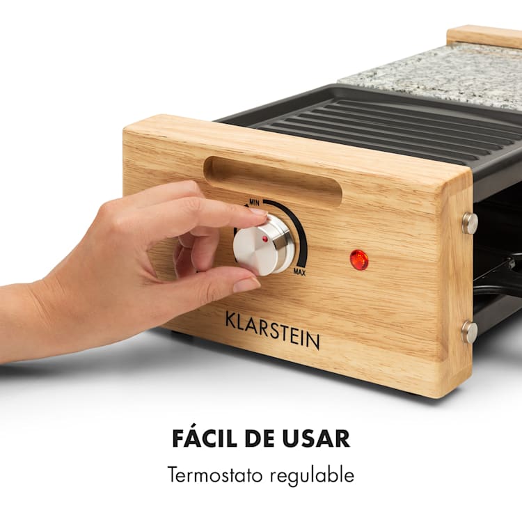 Chateaubriand Nuovo Raclette 1200W Aluminio/Piedra 8 personas Piedra natural/Plancha | 8 sartenes raclette
