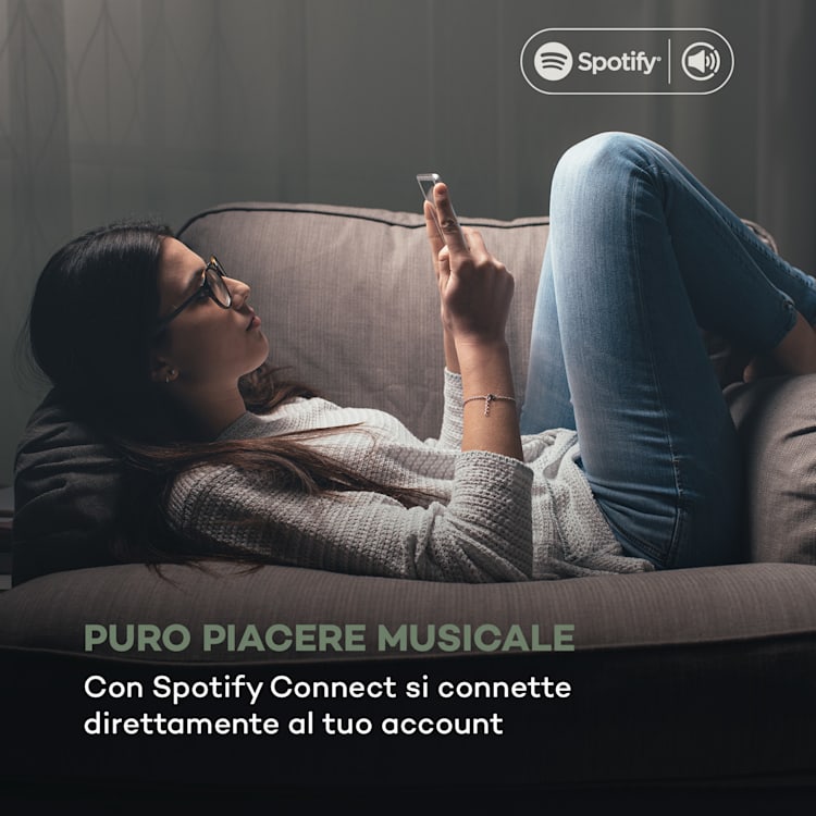 Worldwide CD Radio Internet Spotify Connect App Control Bluetooth Noce Legno scuro