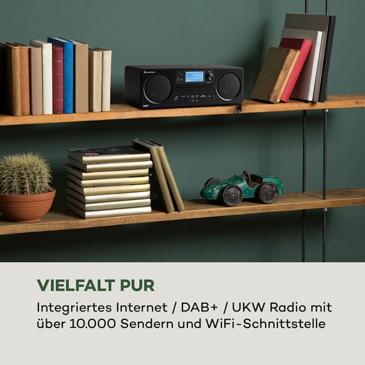 Worldwide CD Internetradio Spotify Connect App Control Bluetooth Schwarz