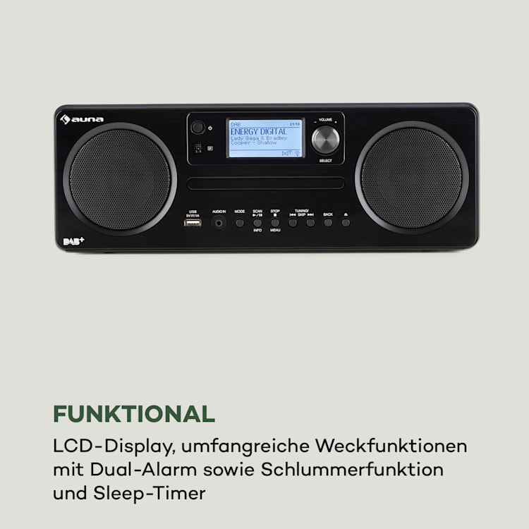 Worldwide CD Internetradio Spotify Connect App Control Bluetooth Schwarz