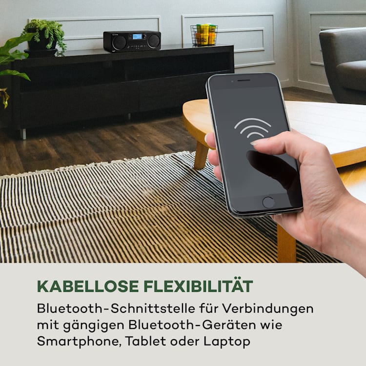 Worldwide CD Internetradio Spotify Connect App Control Bluetooth Schwarz