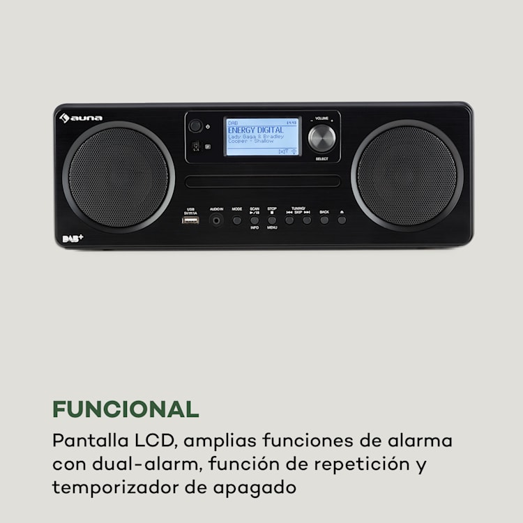 Worldwide CD Radio de Internet Spotify Connect App Control Bluetooth Negro Negro