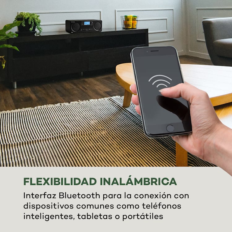 Worldwide CD Radio de Internet Spotify Connect App Control Bluetooth Negro Negro
