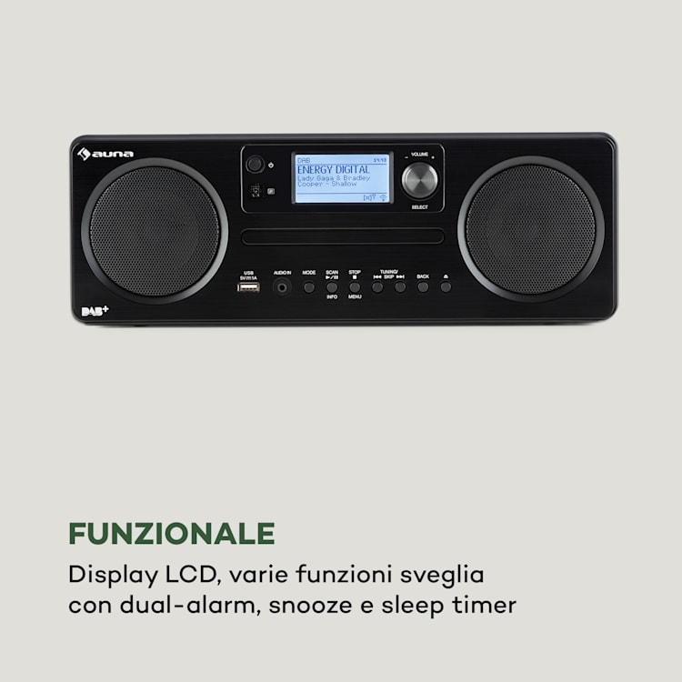 Worldwide CD Radio Internet Spotify Connect App Control Bluetooth Nero Nero