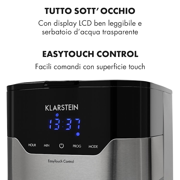 Macchina del Caffè Arabica 900W EasyTouch Control argento/nero 1,5 Ltr