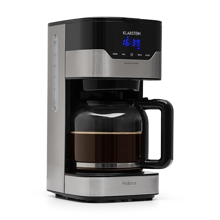 Arabica Cafetera 900W EasyTouch Control Plateada/Negra 1,5 L