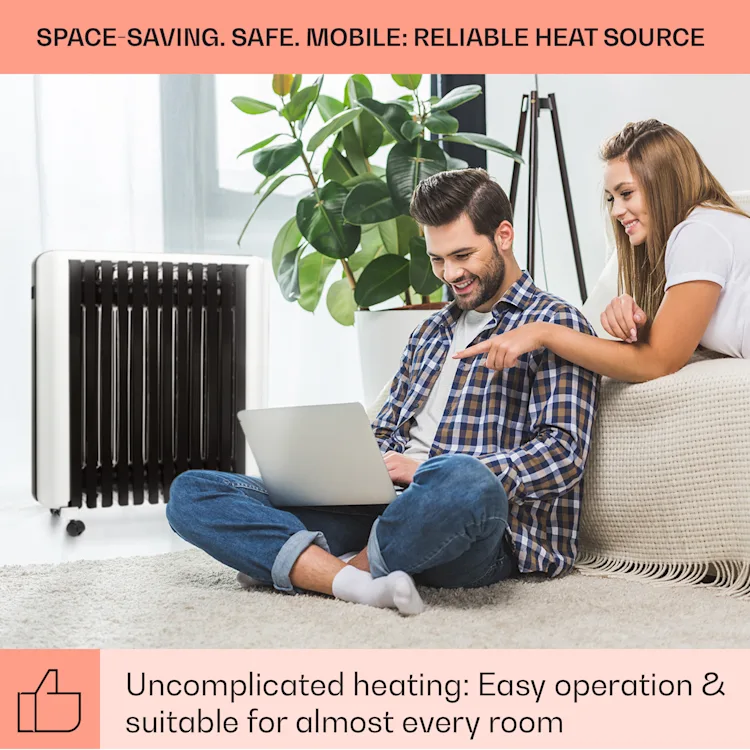 Thermaxx 2500 Oil Radiator 2500W 5-35 ° C 24h Timer White / Black 2500 W