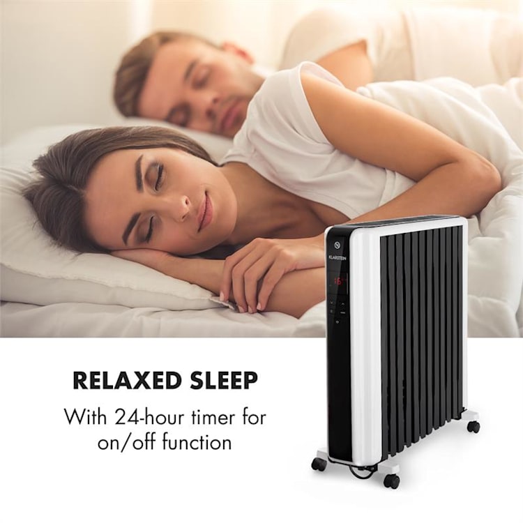 Thermaxx 2500 Radiateur à bain d'huile 2500W 5-35°C - noir & blanc 2500 W