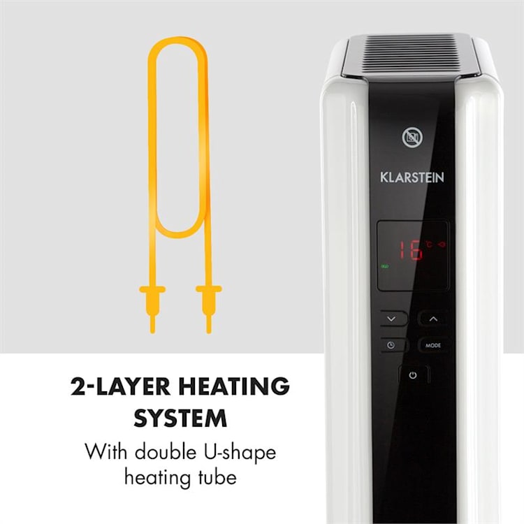 Thermaxx 2500 Radiateur à bain d'huile 2500W 5-35°C - noir & blanc 2500 W