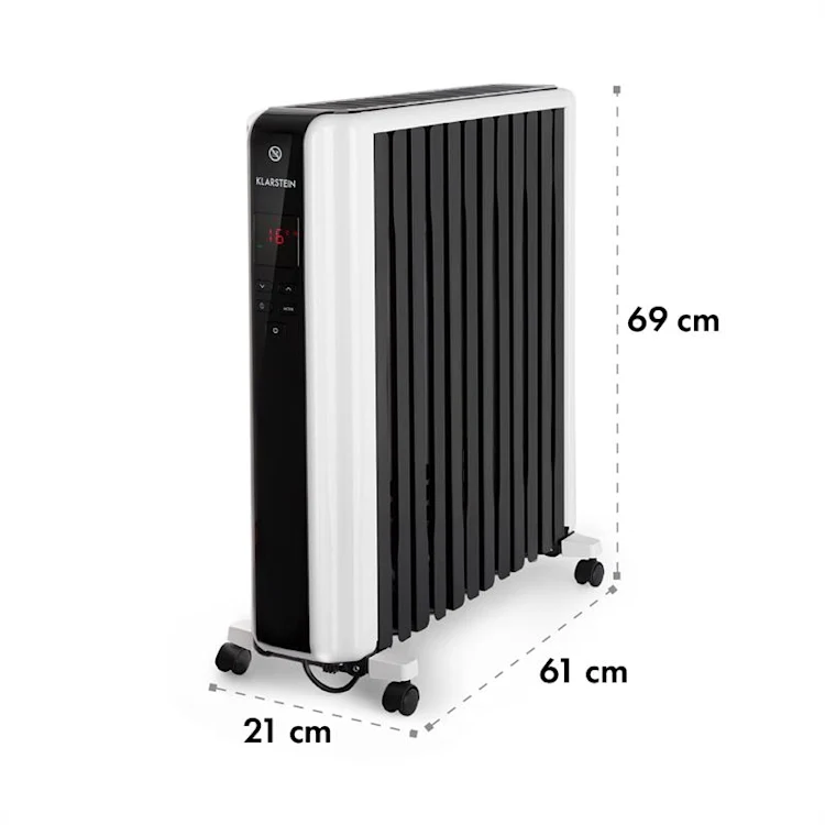 Thermaxx 2500 Oil Radiator 2500W 5-35 ° C 24h Timer White / Black 2500 W