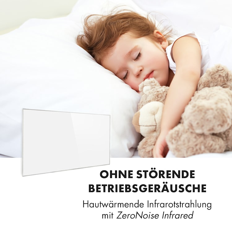 Wonderwall Smart Infrarotheizung 60x100cm App 600W Wochentimer IP24 600 W | Weiß
