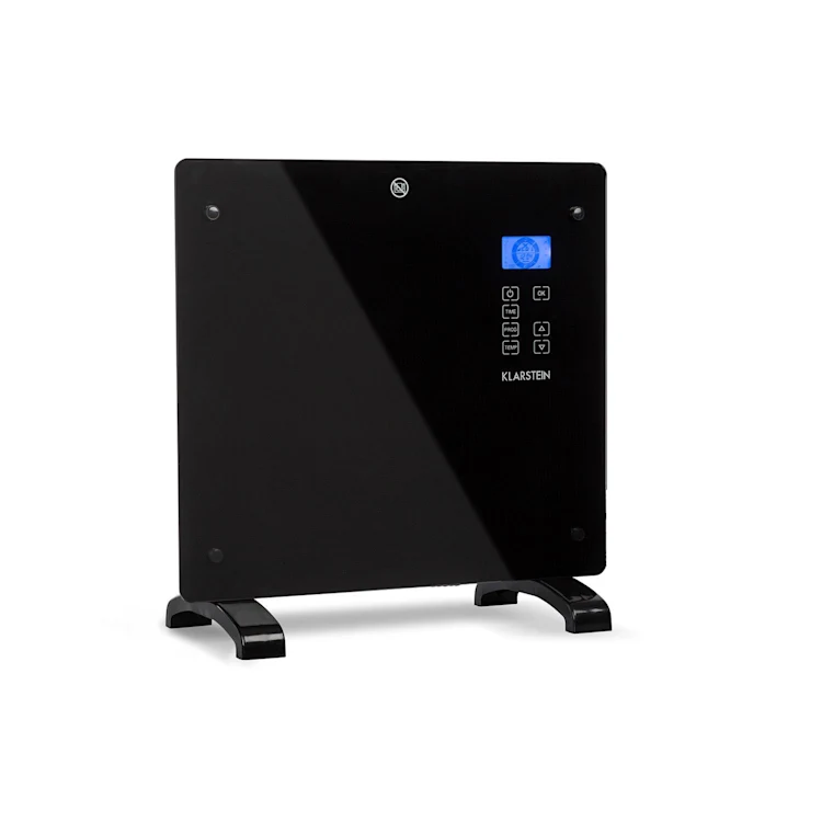 Norderney Convection Heater Thermostat Timer 1000W 20m² Black 1000 W | Black