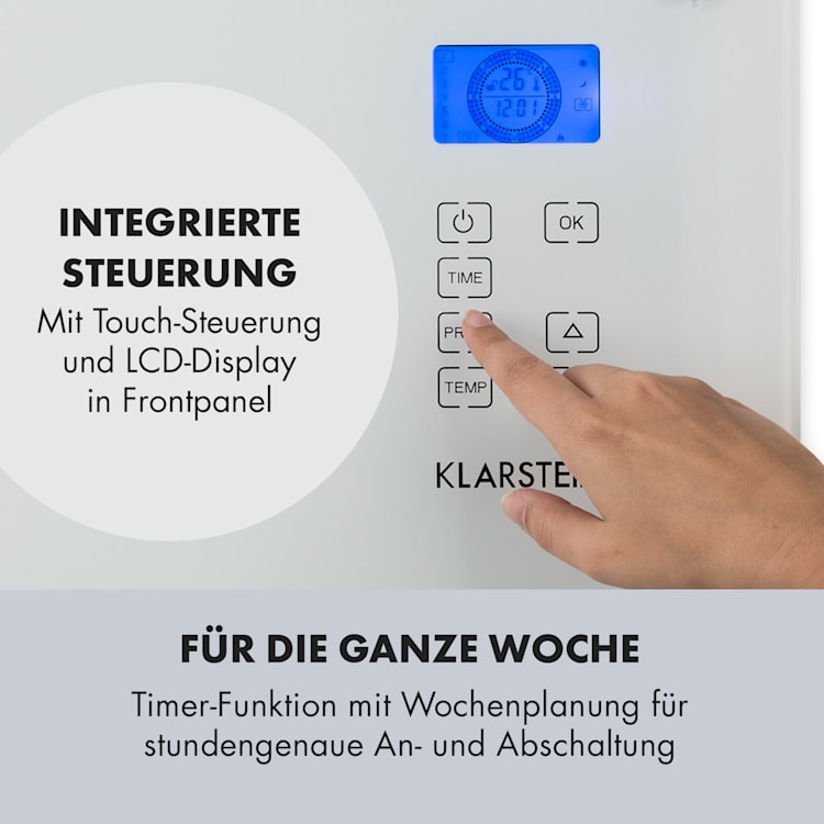 Norderney Konvektions-Heizgerät Thermostat Timer 1000W 20m² weiß 1000 W | Weiß