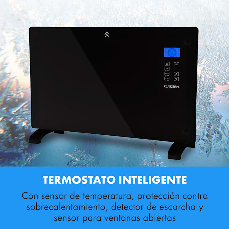 Norderney Convector Termostato Temporizador 2000W 30m² Negro 2000 W | Negro