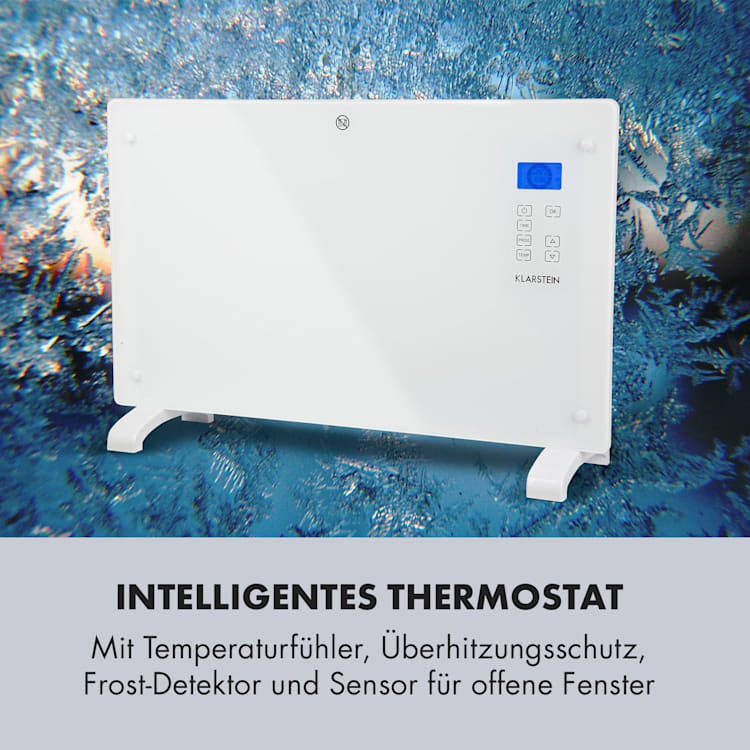 Norderney Konvektions-Heizgerät Thermostat Timer 2000W 30m² weiß 2000 W | Weiß