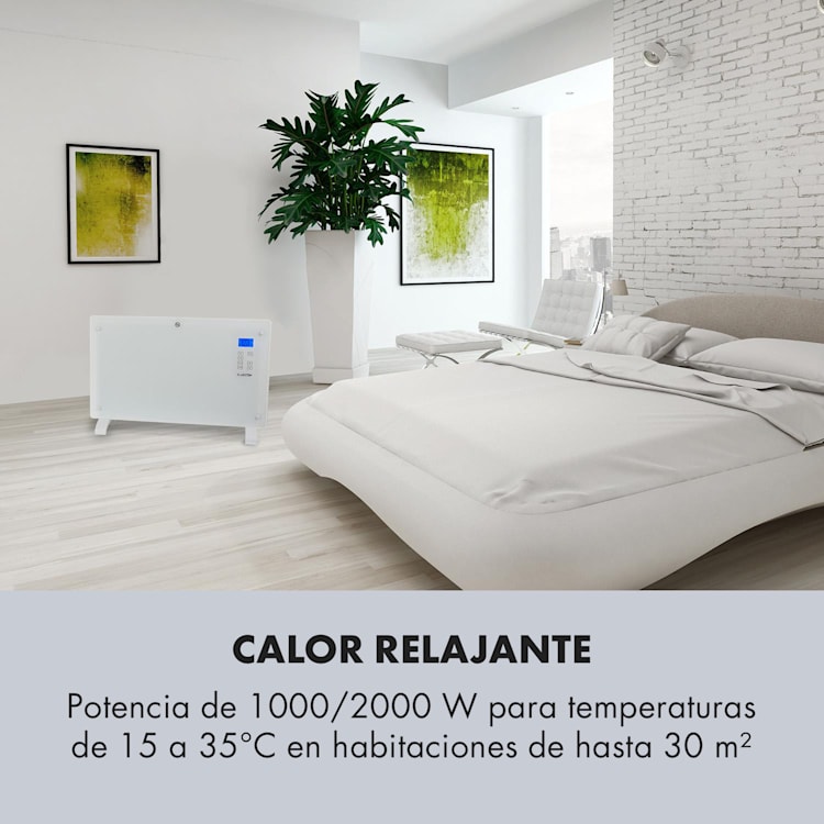Norderney Convector Termostato Temporizador 2000W 30m² Blanco 2000 W | Blanco