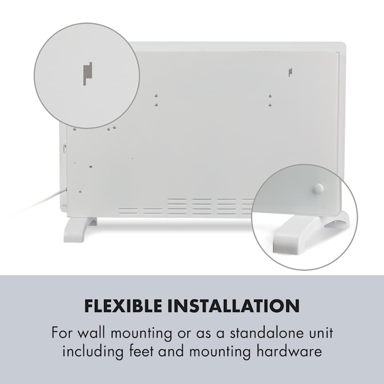 Norderney Convector Termostato Temporizador 2000W 30m² Blanco 2000 W | Blanco