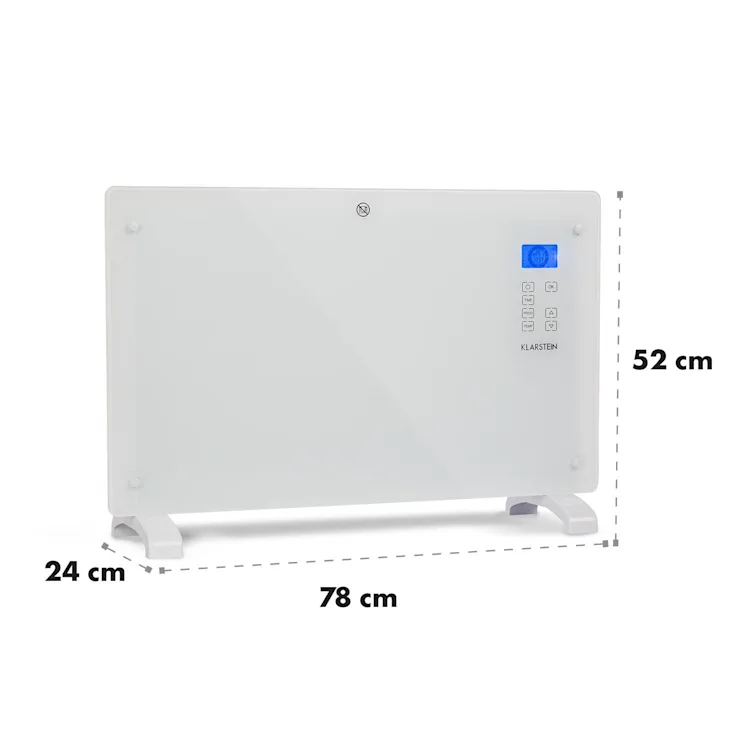 Norderney Convection Heater Thermostat Timer 2000W 30m² White 2000 W | White