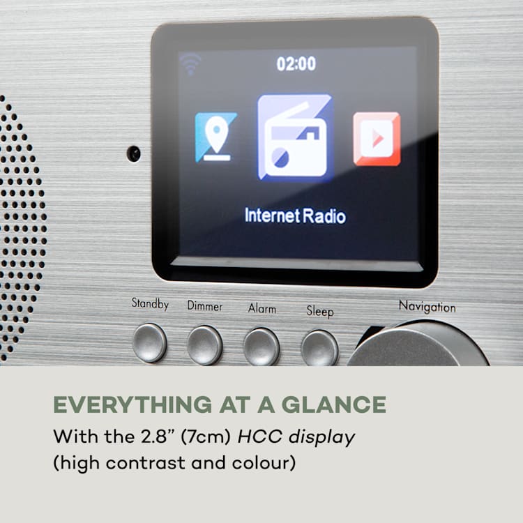 Silver Star Mini, radio internetowe DAB+/FM, WiFi, BT, DAB+/FM, białe Biały / Srebrny Metal
