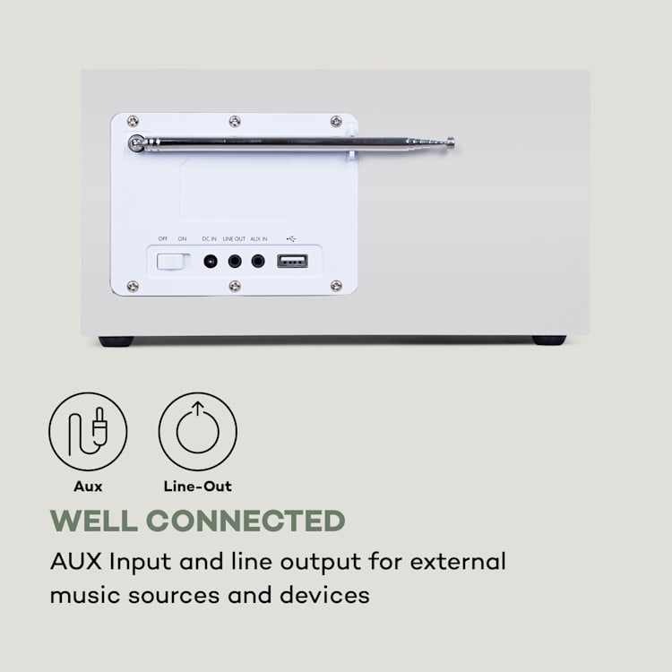 Silver Star Mini, radio internetowe DAB+/FM, WiFi, BT, DAB+/FM, białe Biały / Srebrny Metal