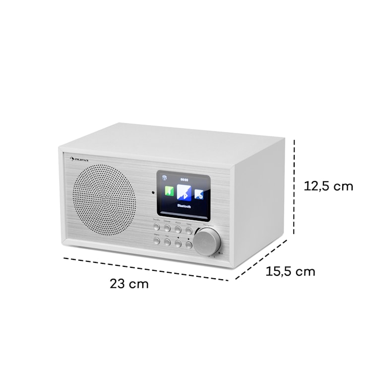 Silver Star Mini, radio internetowe DAB+/FM, WiFi, BT, DAB+/FM, białe Biały / Srebrny Metal