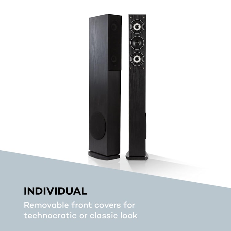 Line 4707, vežové reproduktory, 4-pásmové HiFi reproduktory, pár, 960 W max., čierne