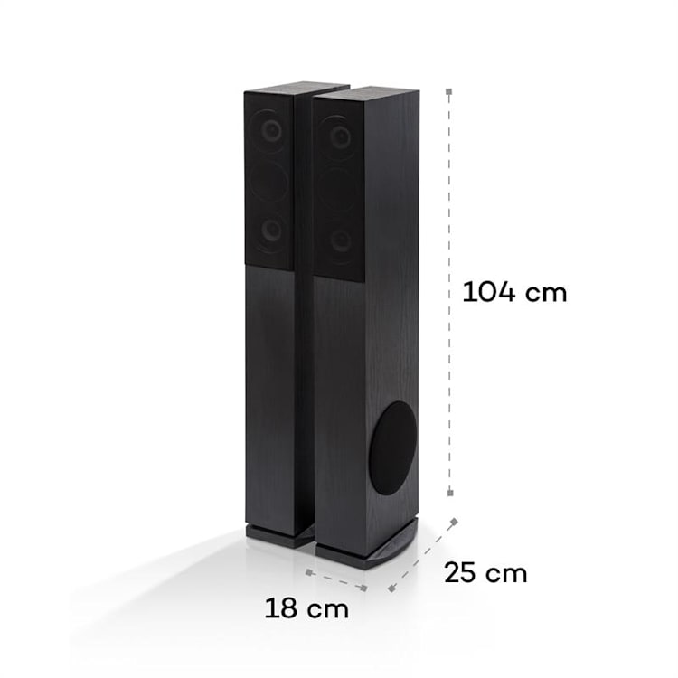 Line 4707, vežové reproduktory, 4-pásmové HiFi reproduktory, pár, 960 W max., čierne