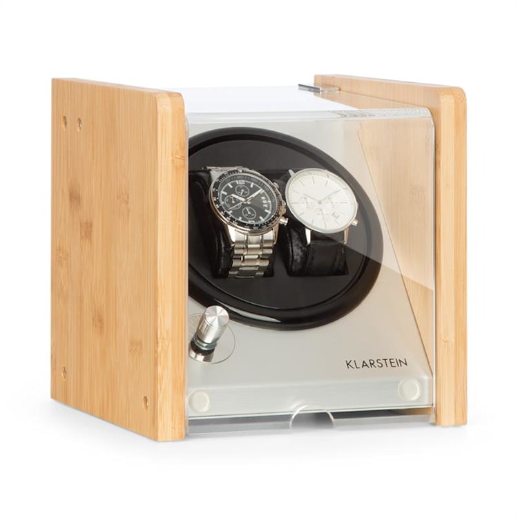 Hanoi 2 horlogeopwinder, twee horloges, 3 snelheden, 4 modi, bamboe 2 horloges